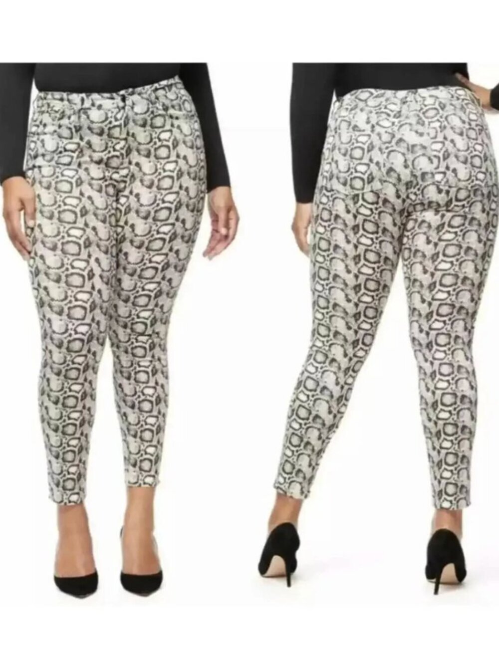 Good American Skinny Jeans Plus Size 22 Snakeskin Good Waist Stretch Mobwife